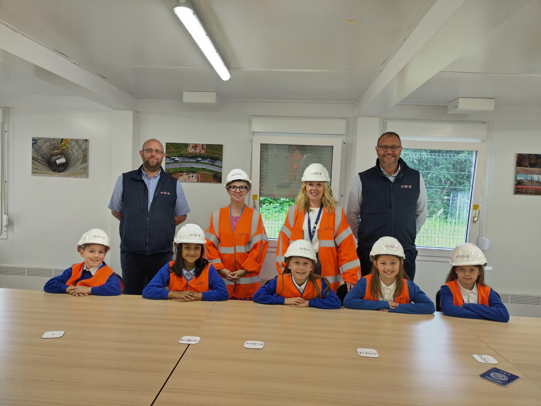 Pupils of Horsendale School visit Strelley-Redhill Severn Trent site.