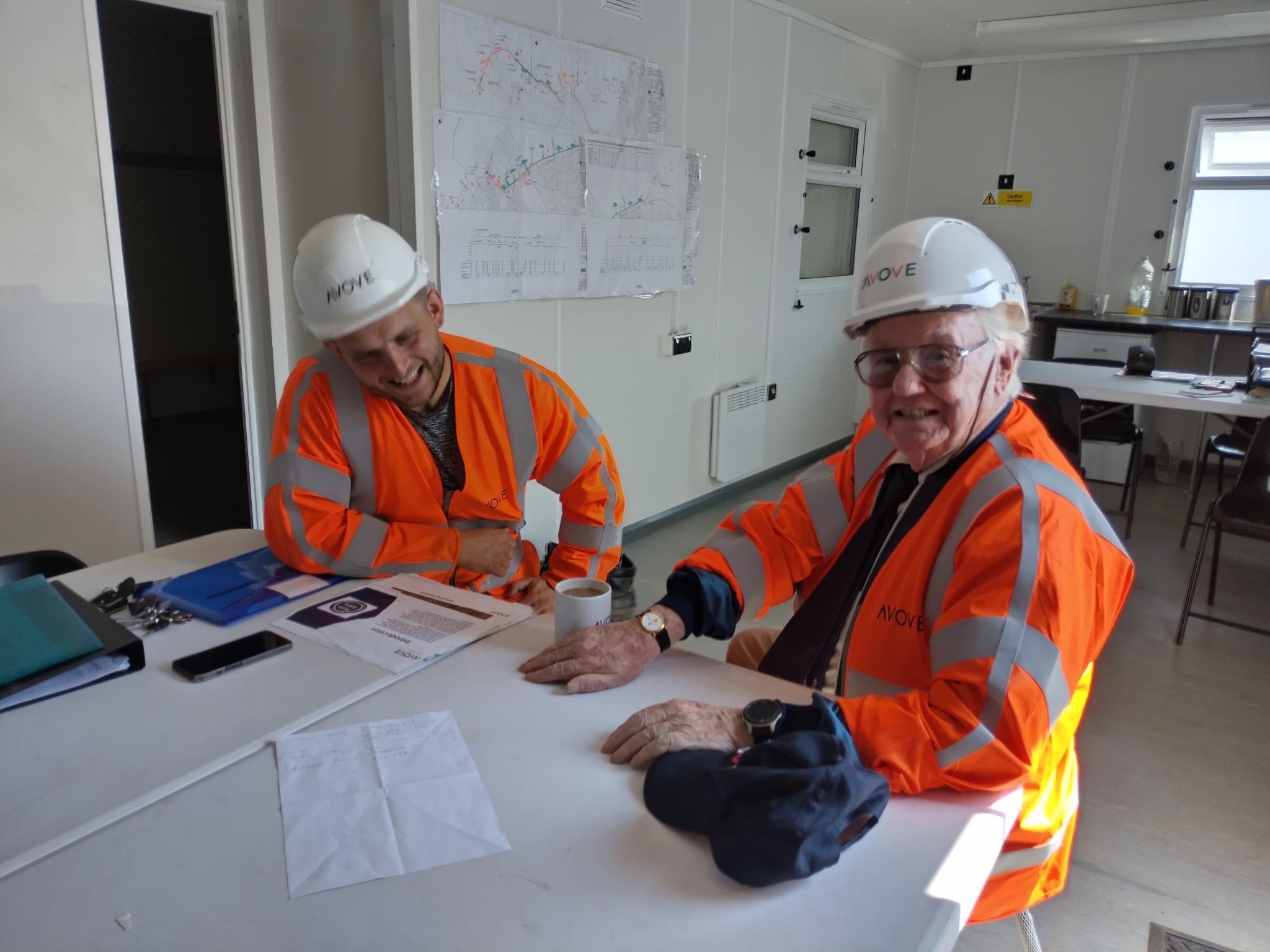 Retired engineer, Mr Davern, pictured during his visit to our Strelley-Redhill Severn Trent site.